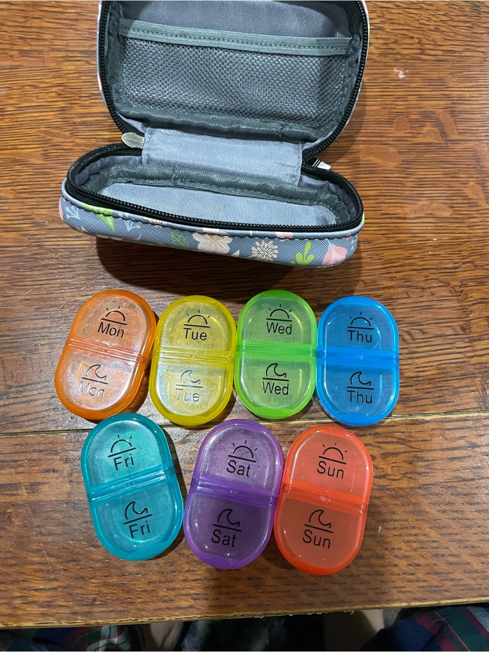 Weekly Kids Pill Organizer Set with Carrying Case - Multicolor